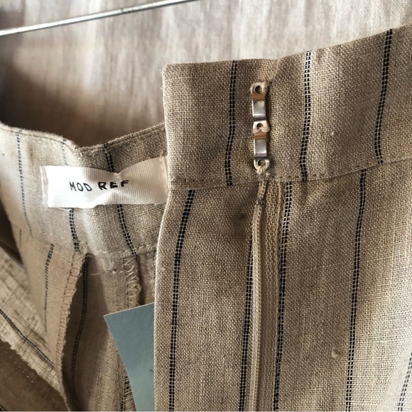 NWT MOD REF womens linen like walking shorts pinstripe detail size S - Picture 8 of 10